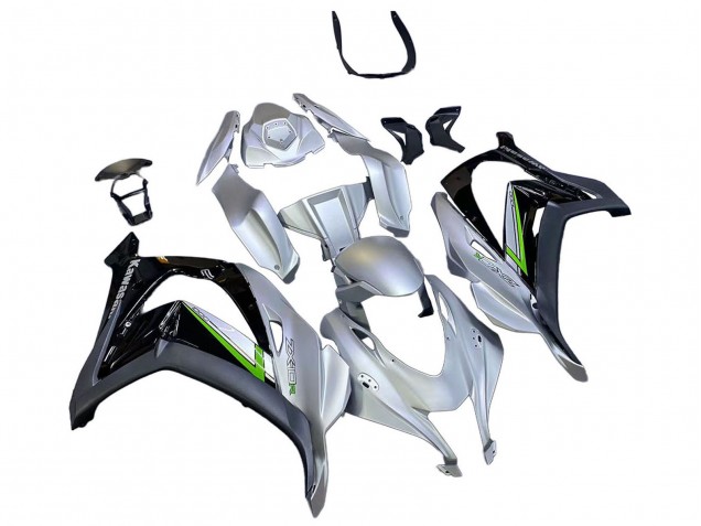 Carenado Moto Kawasaki ZX10R 2016-2020 - Plata Verde Negro