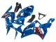Carenados Moto Kawasaki ZX6R 2003-2004 - Azul Blanco Rojo Tiburón