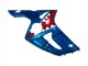 Carenados Moto Kawasaki ZX6R 2003-2004 - Azul Blanco Rojo Tiburón