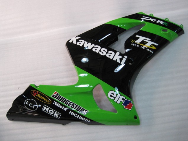 Carenados Moto Kawasaki ZX6R 2003-2004 - Verde Negro Elf Bridgestone