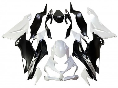 Carenado Moto Kawasaki ZX6R 2013-2018 - Blanco Negro Mate