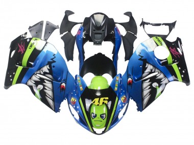 Carenados Moto Suzuki GSXR 1300 Hayabusa 1996-2007 - Azul Verde Tiburón 46