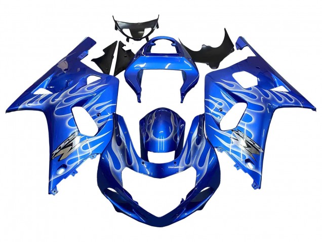 Carenados Moto Suzuki GSXR 600 / GSXR 750 2001-2003 - Azul Blanco Llama