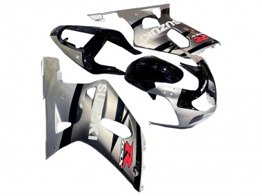 Carenado Moto Suzuki GSXR 600 / GSXR 750 2001-2003 - Plata Negro Brillante Rojo