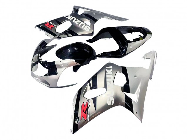 Carenado Moto Suzuki GSXR 600 / GSXR 750 2001-2003 - Plata Negro Brillante Rojo