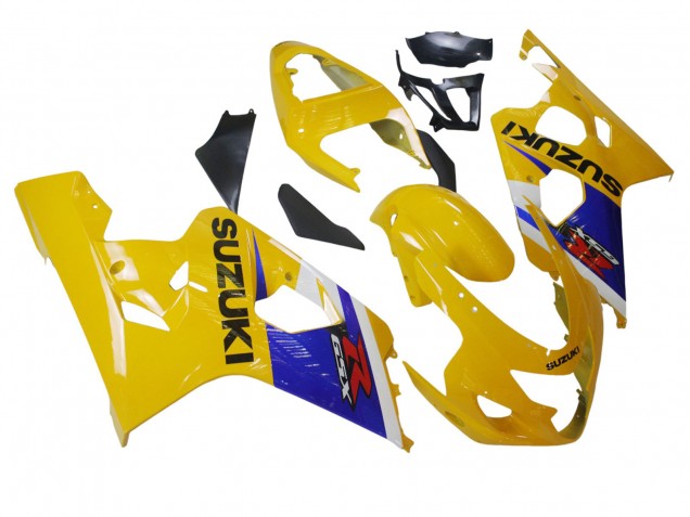 Carenado Moto Suzuki GSXR 600 / GSXR 750 2004-2005 - Amarillo Blanco Azul Negro