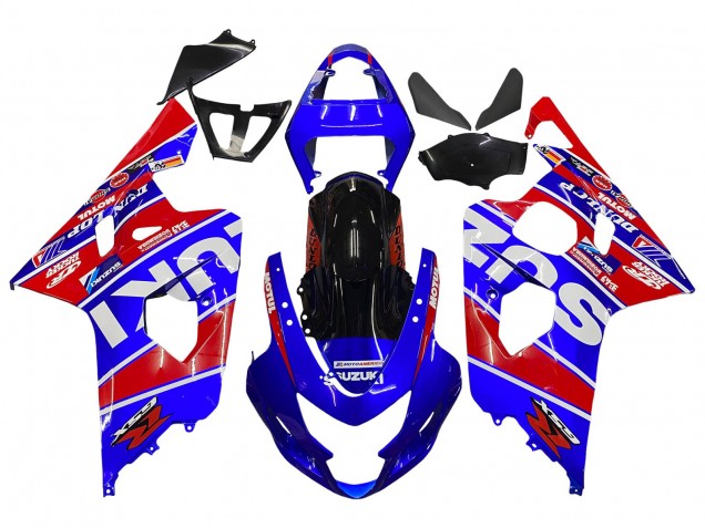 Carenados Moto Suzuki GSXR 600 / GSXR 750 2004-2005 - Azul Rojo Negro Motul Dunlop
