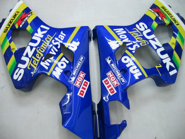 Carenados Moto Suzuki GSXR 600 / GSXR 750 2004-2005 - Azul Blanco Amarillo Verde Telefonica Motul MoviStar