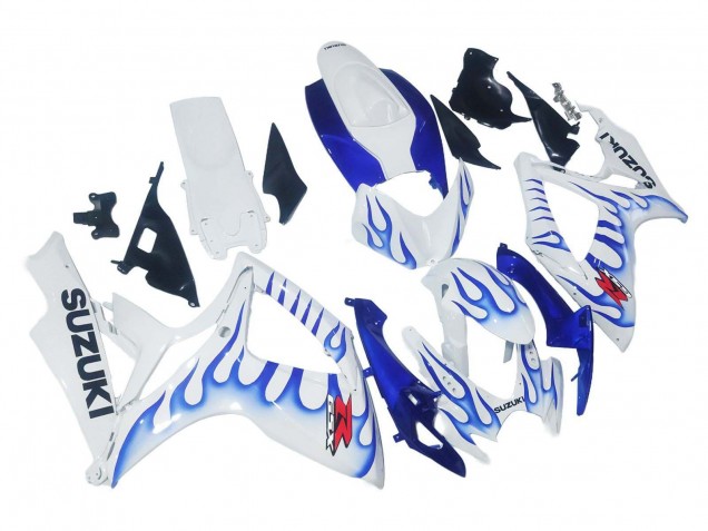 Carenados Moto Suzuki GSXR 600 / GSXR 750 2006-2007 - Blanco Azul Llama