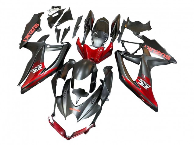 Carenados Moto Suzuki GSXR 600 / GSXR 750 2008-2010 - Negro Mate Rojo