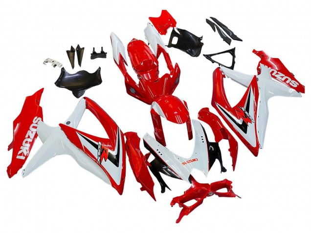 Carenados Moto Suzuki GSXR 600 / GSXR 750 2008-2010 - Blanco Rojo Negro