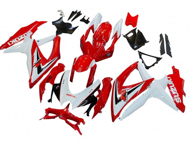 Carenados Moto Suzuki GSXR 600 / GSXR 750 2008-2010 - Blanco Rojo Negro