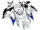 Carenados Moto Suzuki GSXR 600 / GSXR 750 2008-2010 - Blanco Plata Azul Negro