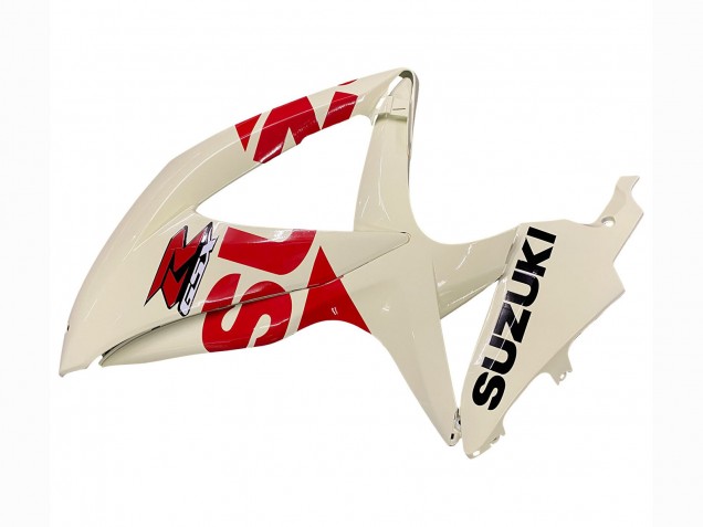 Carenados Moto Suzuki GSXR 600 / GSXR 750 2008-2010 - Crema Blanco Rojo Negro
