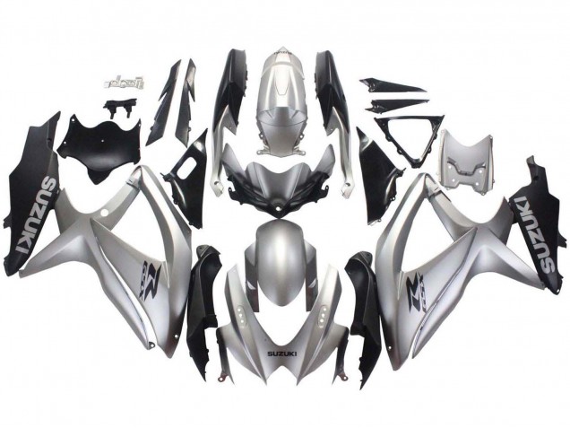 Carenados Moto Suzuki GSXR 600 / GSXR 750 2008-2010 - Plata Negro Mate