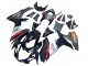 Carenados Moto Suzuki GSXR 600 / GSXR 750 2011-2024 - Negro Brillante Falsificado FibraCarbono Plata Rojo