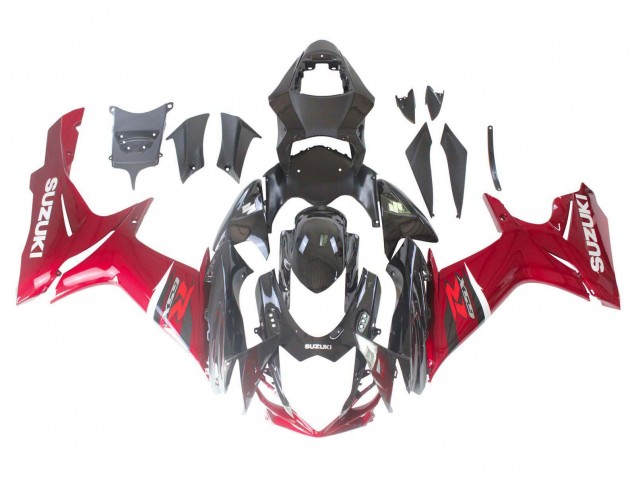 Carenado Moto Suzuki GSXR 600 / GSXR 750 2011-2024 - Rojo Negro Brillante