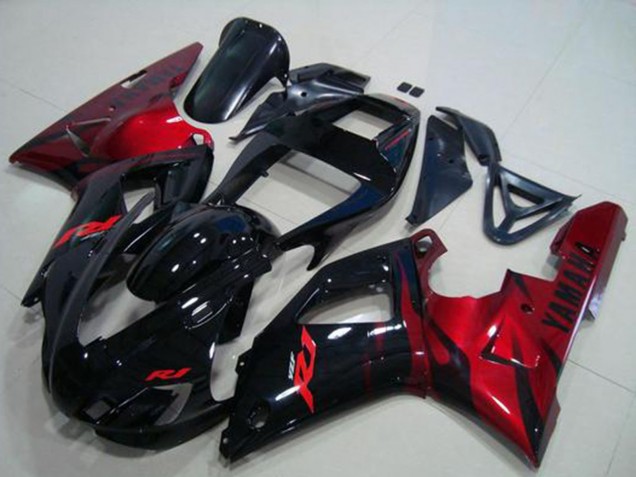 Carenados Moto Yamaha YZF R1 1998-1999 - Negro Brillante Rojo