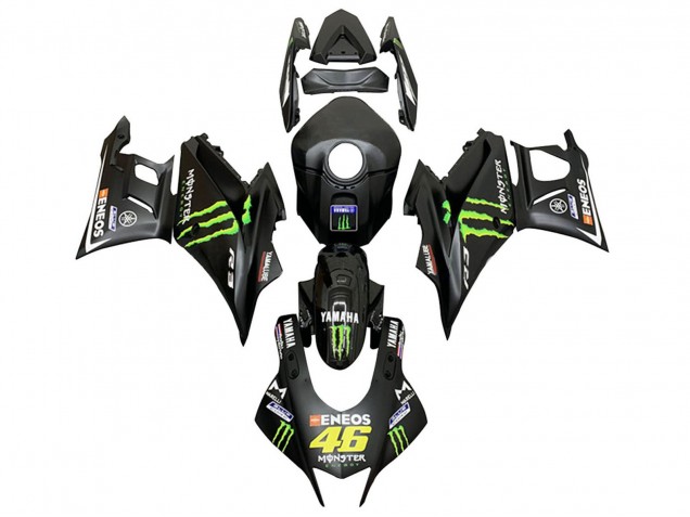 Carenados Moto Yamaha YZF R3/R25 2019-2021 - Negro Verde ENEOS Monstruo 46