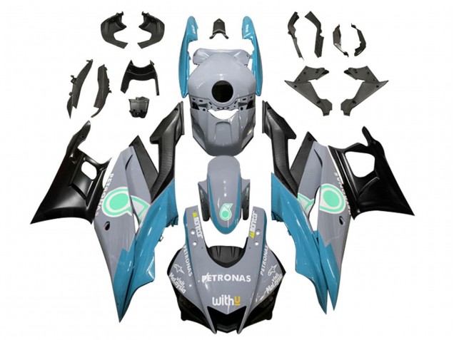 Carenados Moto Yamaha YZF R3/R25 2019-2021 - Nardo Gris Azul Negro Petronas