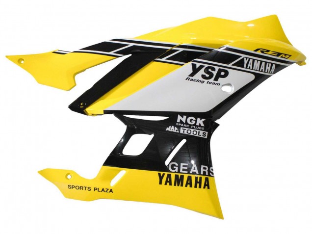 Carenados Moto Yamaha YZF R3/R25 2019-2021 - Amarillo Blanco Negro Raya