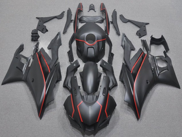 Carenados Moto Yamaha YZF R3/R25 2022-2024 - Negro Mate Rojo