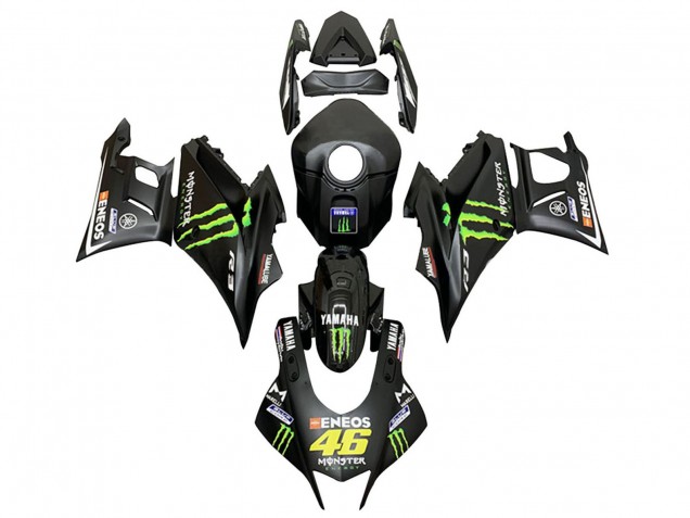 Carenados Moto Yamaha YZF R3/R25 2022-2024 - Negro Verde Monstruo ENEOS 46