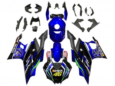 Carenados Moto Yamaha YZF R3/R25 2022-2024 - Azul Verde Negro ENEOS 46