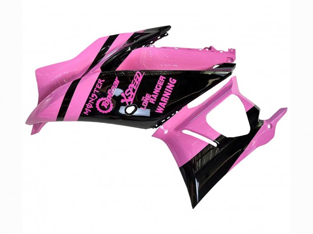 Carenados Moto Yamaha YZF R3/R25 2022-2024 - Rosa Negro Brillante Monstruo