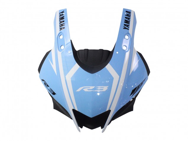 Carenados Moto Yamaha YZF R3/R25 2022-2024 - Blanco Azul Claro
