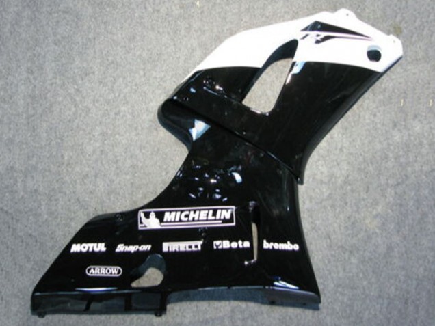 Carenados Moto Yamaha YZF 1000 R1 2000-2001 - Negro Brillante Blanco Michelin