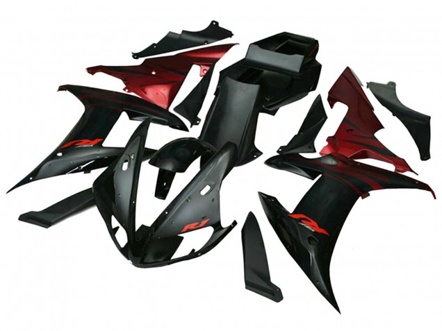 Carenados Moto Yamaha YZF 1000 R1 2002-2003 - Rojo Negro Llama