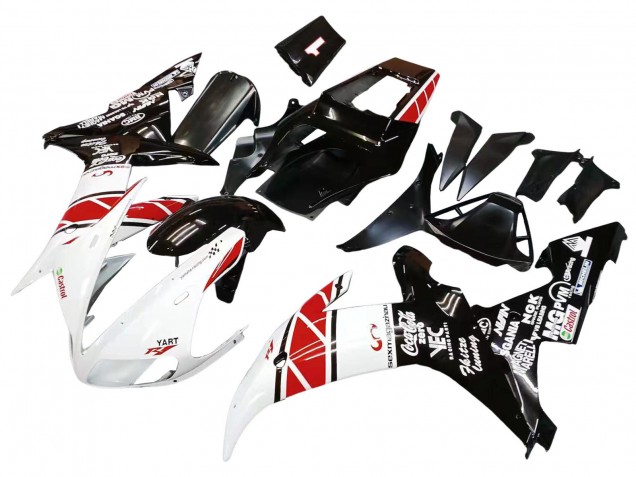 Carenados Moto Yamaha YZF 1000 R1 2002-2003 - Blanco Rojo Negro Castrol