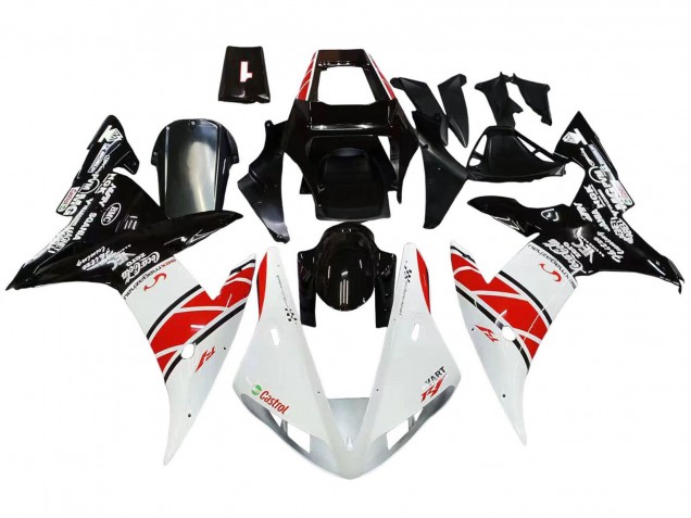 Carenados Moto Yamaha YZF 1000 R1 2002-2003 - Blanco Rojo Negro Castrol