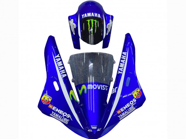 Carenados Moto Yamaha YZF 1000 R1 2002-2003 - Azul Negro Verde MoviStar ENEOS Monstruo