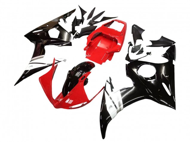 Carenados Moto Yamaha YZF R6S 2006-2009 - Rojo Blanco Negro Brillante