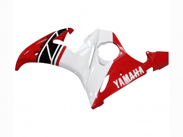 Carenado Moto Yamaha YZF R6S 2006-2009 - Blanco Rojo Negro Brillante