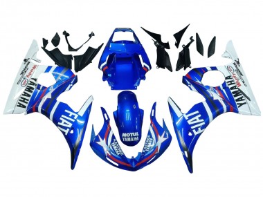 Carenados Moto Yamaha YZF 600 R6 2005 - Azul Blanco Rojo Motul Michelin Fiat