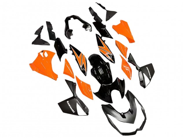 Carenados Moto Kawasaki Z1000 2010-2013 - Naranja Negro Brillante
