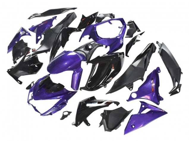 Carenados Moto Kawasaki Z1000 2014-2019 - Púrpura Negro Brillante Negro Mate