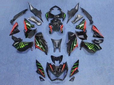 Carenados Moto Kawasaki Z800 2013-2018 - Negro Rojo Verde