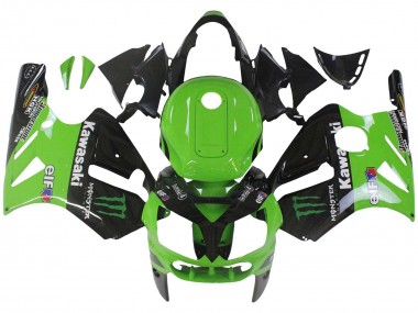 Carenado Moto Kawasaki ZX12R 2002-2006 - Verde Negro Brillante Elf Touch4 Monstruo