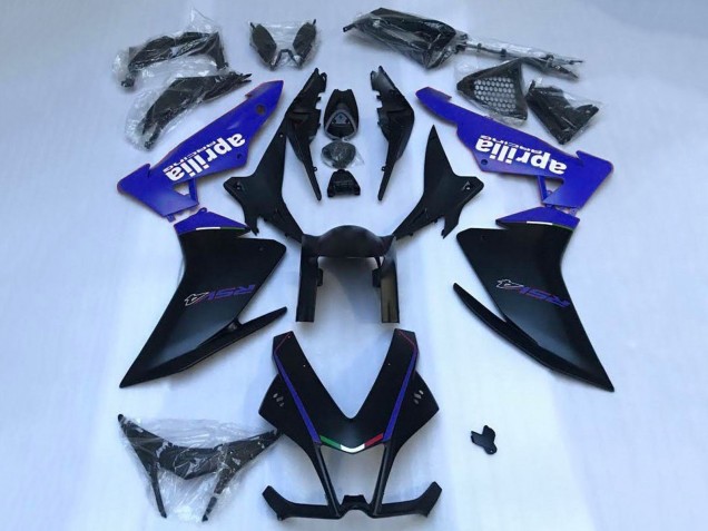 Carenados Moto Aprilia RSV4 1000 2009-2015 - Negro Mate Azul