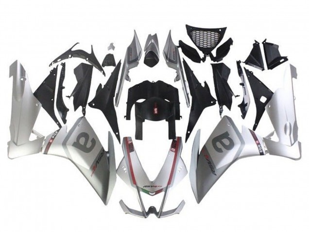 Carenados Moto Aprilia RSV4 1000 2009-2015 - Plata Gris Negro Rojo