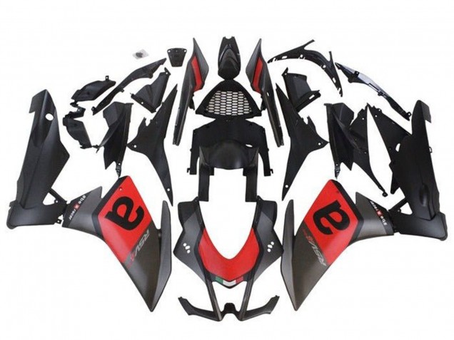 Carenados Moto Aprilia RSV4 1000 2009-2015 - Negro Mate Rojo