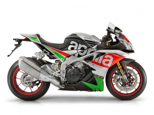 Carenado Moto Aprilia RSV4 1000 2016-2020 - Plata Rojo Negro Verde