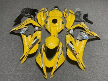 Carenados Moto Kawasaki ZX10R 2016-2020 - Amarillo Azul Blanco Trick Star EVA Racing