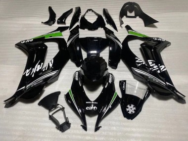 Carenados Moto Kawasaki ZX10R 2016-2020 - Negro Brillante Blanco Verde Raya Nieve