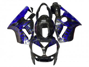 Carenados Moto Kawasaki ZX12R 2002-2006 - Negro Brillante Azul Llama