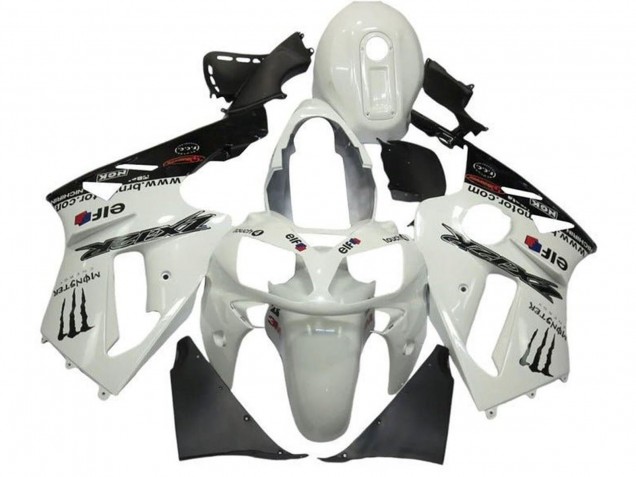 Carenados Moto Kawasaki ZX12R 2002-2006 - Blanco Perla Negro Elf Monstruo